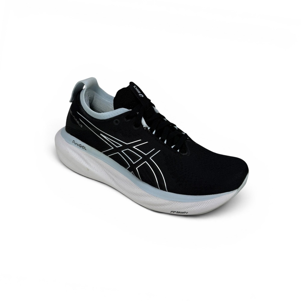 Asics Gel Nimbus 25 Running Shoes Womens 7.5 Black‎ Reborn Blue 1012B356.003
